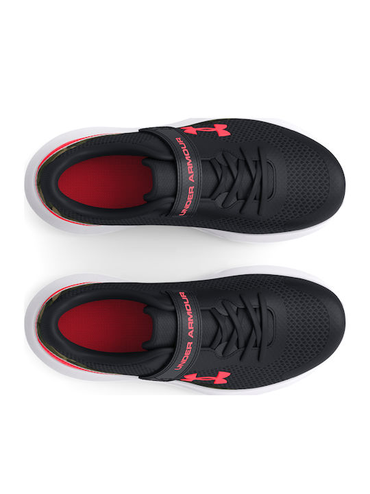 Surge 3 Kids Sports Shoes Running with Hoop & Loop Closure Black