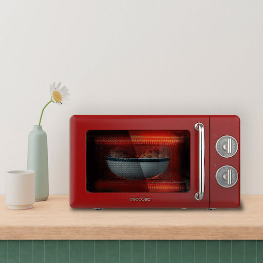Cecotec ProClean 3110 Retro Mikrowellenherd mit Grill 20Es Rot