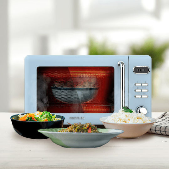 Cecotec ProClean 5110 Retro Microwave Oven with Grill 20lt Blue