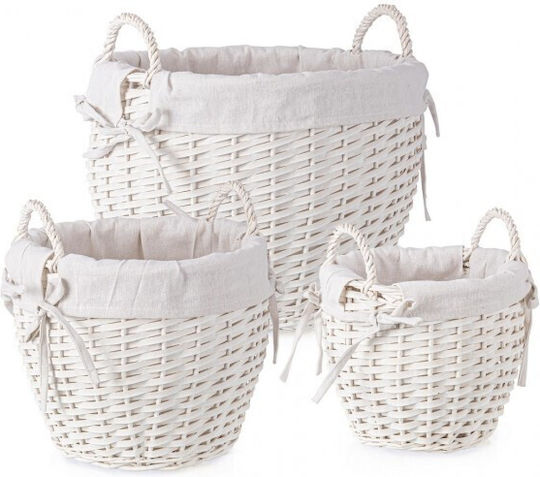 Bizzotto Decorative Basket Garden Wooden 38.5cmx38.5cmx30cm 3pcs 0415519