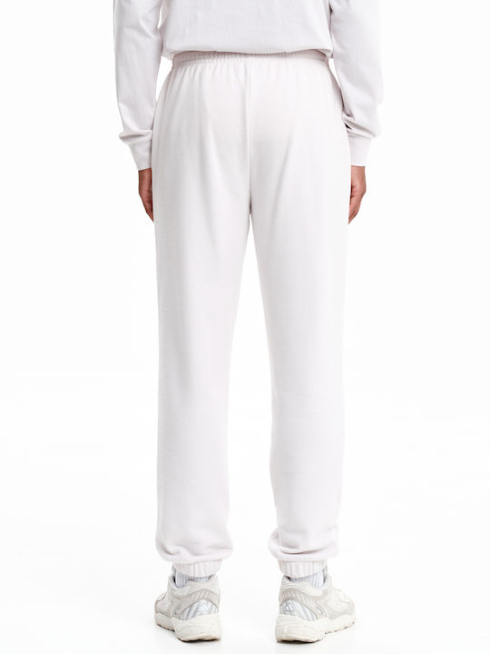 Pantaloni de trening cu Elastic Alb