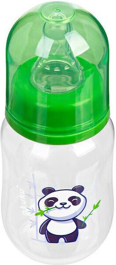 Akuku Panda Sticlă Pentru Copii Din Silicon Verde 125ml