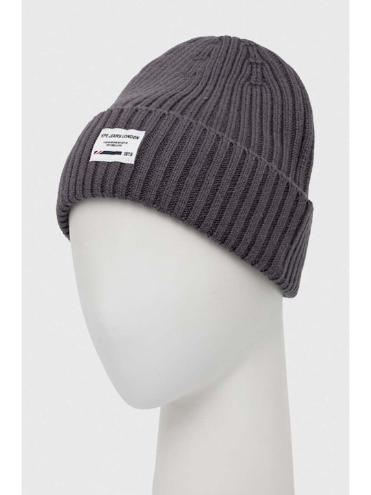 Pepe Jeans Beanie Ανδρικός Σκούφος Πλεκτός σε Γκρι χρώμα