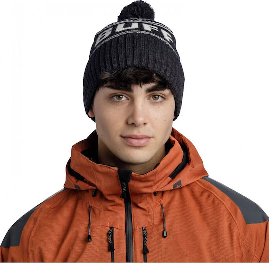 Beanie Unisex Σκούφος Πλεκτός σε Μαύρο χρώμα