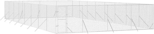vidaXL Metallic Dog Park 800x16x200cm Silver