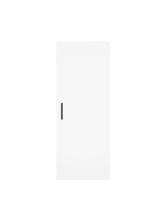 Floor-standing Living Room Display Cabinet made of Particleboard White 34.5x34x180cm