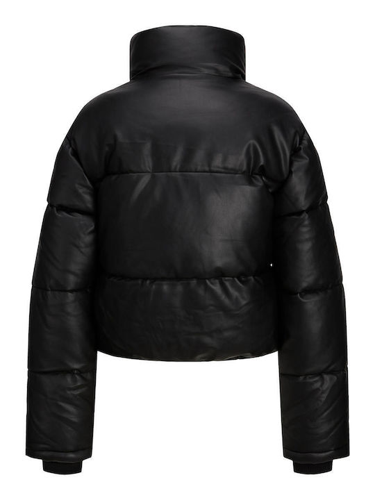 Scurtă Jachetă de femei Puffer Negru