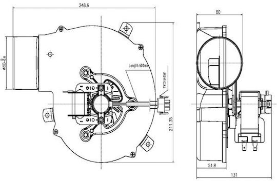 Mmotors Βεντιλατέρ για Λέβητα