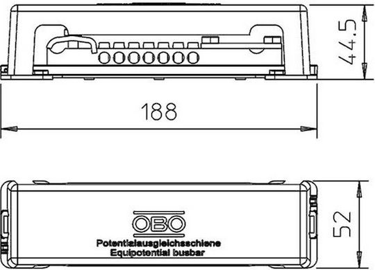 OBO Bettermann Ισοδυναμική Μπάρα Ηλεκτρόδιο Γείωσης 5015073