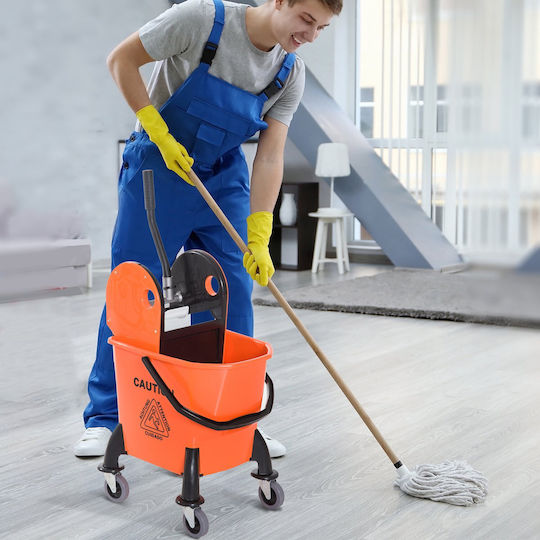 HomCom Janitor & Housekeeping Cart 26lt
