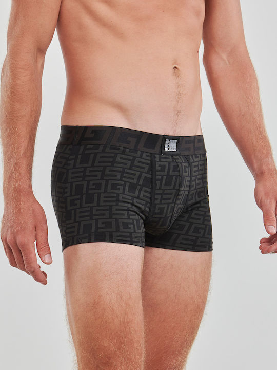 Guess Men's Boxer Black with Patterns