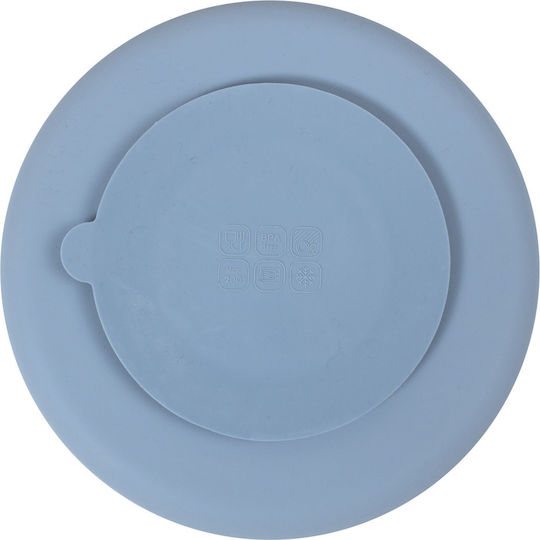 Filibabba Baby Food Plate made of Silicone Blue
