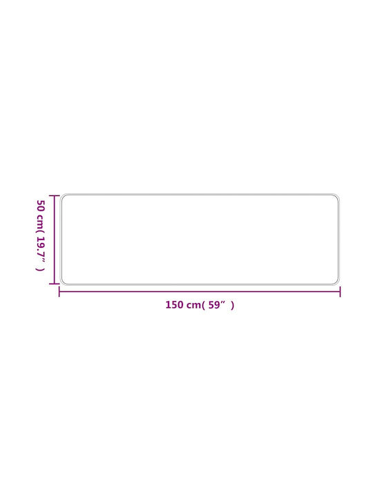vidaXL Χαλάκι Κουζίνας Διάδρομος Μπεζ-γκρι 50x150εκ.