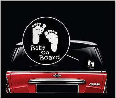 Boy / Girl Baby on Board Car Sign White Sticker Σήμα