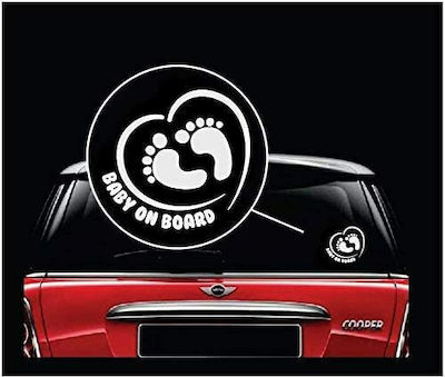 Boy / Girl Baby on Board Car Sign White Sticker Σήμα