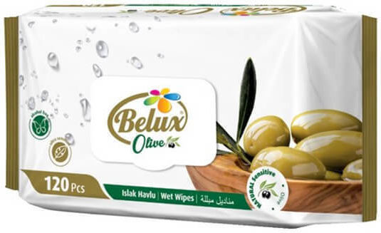 Belux 120 Wet Wipes Olive (1 Pack)