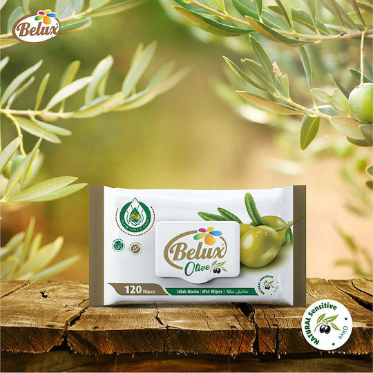 Belux 120 Wet Wipes Olive (1 Pack)