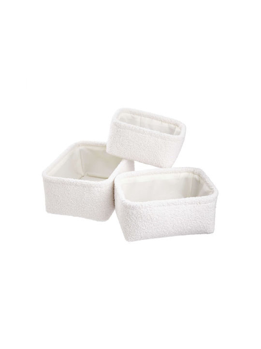 Butlers Fabric Storage Box White 24x17cm 1pcs