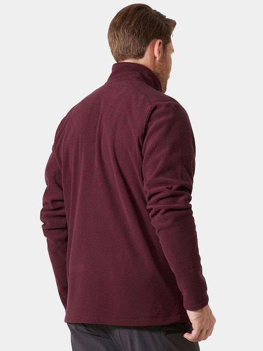 Men's Fleece Cardigan Burgundy