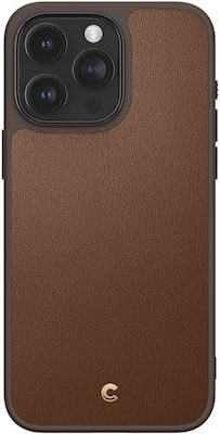 Spigen Cyrill Kajuk Mag Umschlag Rückseite Synthetisches Leder / Silikon Braun (iPhone 15 Pro)