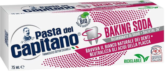 Pasta del Capitano Baking Soda Toothpaste for Whitening 75ml
