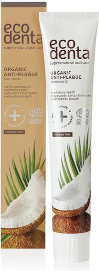Ecodenta Organic Anti-plaque Οδοντόκρεμα Χωρίς Φθόριο κατά της Πλάκας 75ml