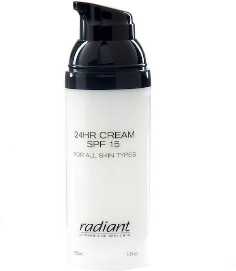 Radiant 24ωρη Κρέμα Προσώπου με SPF15 για Ενυδάτωση, Αντιγήρανση & Ανάπλαση με Πεπτίδια 50ml