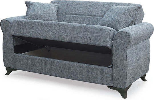 Lena Two-Seater Couch Bed Grey 153x73x75 cm