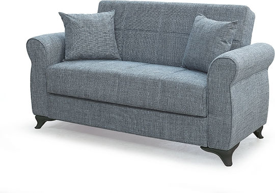 Lena Two-Seater Couch Bed Grey 153x73x75 cm