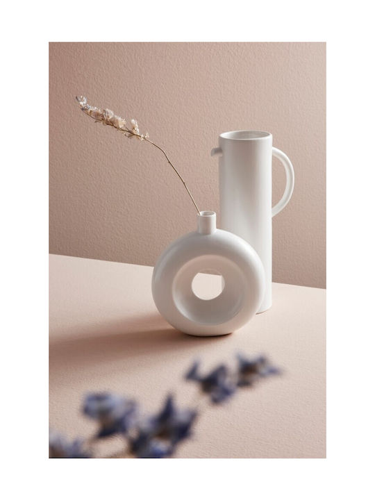 Bizzotto Decorative Vase Elsy White 18x5.8x20cm