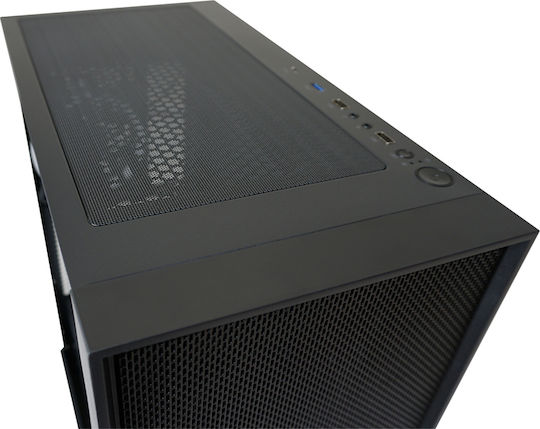 LC-Power Gaming Wanderer X Midi Tower Computer Case with Side Window and RGB Lighting Black