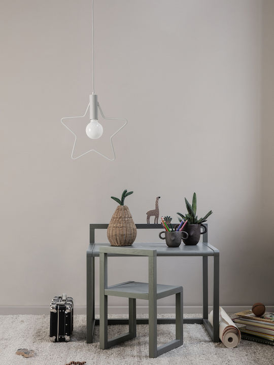Ferm Living Καλάθι Αποθήκευσης Rattan με Καπάκι Μπεζ 19x19x30cm