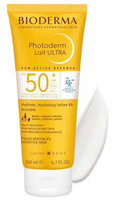 Bioderma Photoderm Lait Ultra Waterproof Sunscreen Cream Face and Body SPF50 200ml