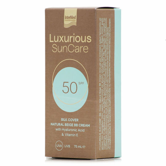 InterMed Luxurious SunCare Cremă Antisolară de Față SPF50 cu Nuanță Natural Beige 75ml