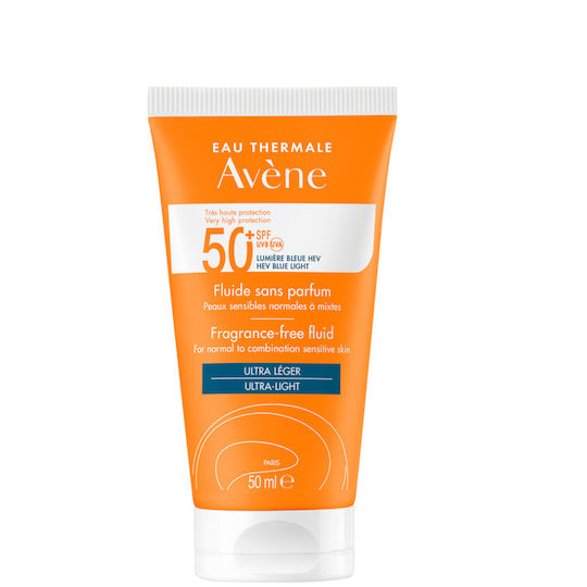Eau Thermale Avène Fluide Solaire Sans Parfum Αντηλιακή Κρέμα Προσώπου SPF50 50ml