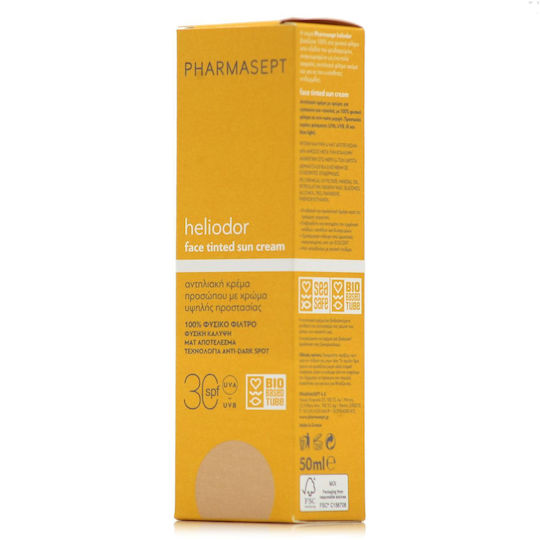 Pharmasept Heliodor Αντηλιακή Κρέμα Προσώπου SPF30 με Χρώμα 50ml