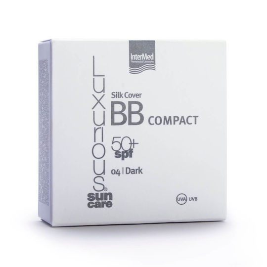 InterMed Luxurious Silk Cover BB Compact Pudră Cu Protecție Solară Pentru Față SPF50 Cu Pigment 04 Dark 12gr