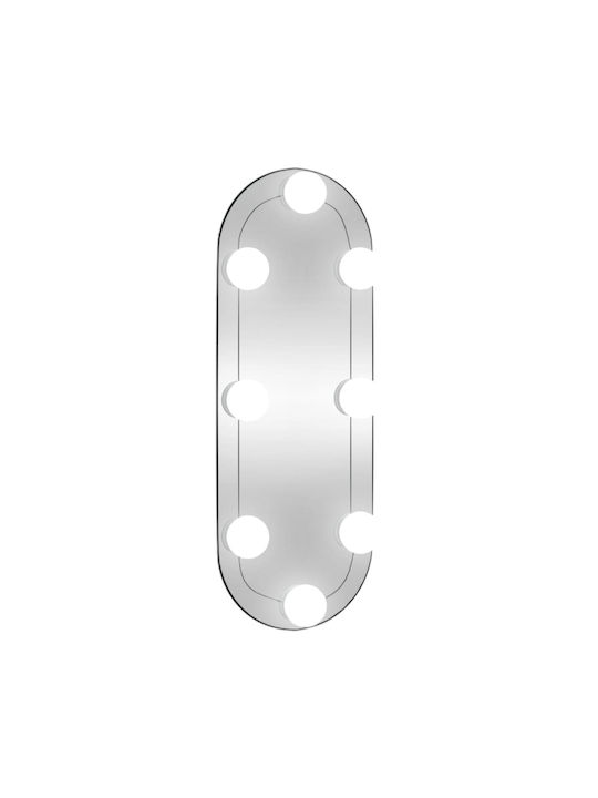 vidaXL Wall Mirror Oval with Silver Glass Frame 1pcs