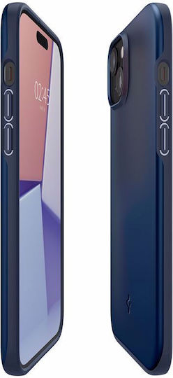 Spigen Thin Fit Back Cover Plastic / Silicone 0.6mm Navy Blue (iPhone 15)
