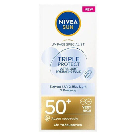 Nivea Triple Protect Αντηλιακή Κρέμα Προσώπου SPF50 40ml