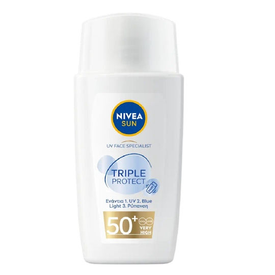 Nivea Triple Protect Αντηλιακή Κρέμα Προσώπου SPF50 40ml