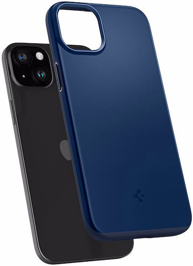 Spigen Thin Fit Back Cover Plastic / Silicone 1.55mm Navy Blue (iPhone 15 Plus)