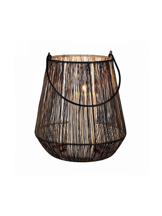 Butlers Tabletop Metallic Lantern Black