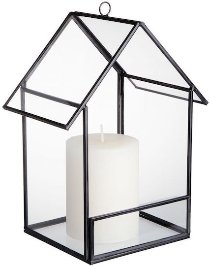 Butlers Laterne Glas Schwarz 15x11cm 1Stück