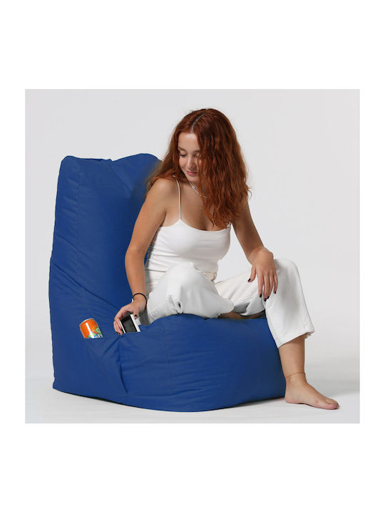 Πουφ Sessel Diamond Blue 60x90x35cm