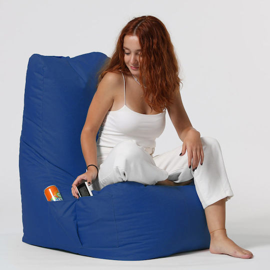 Πουφ Sessel Diamond Blue 60x90x35cm