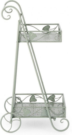Bizzotto Plant Stand Metal Green 41cmx34cmx78cmcm.