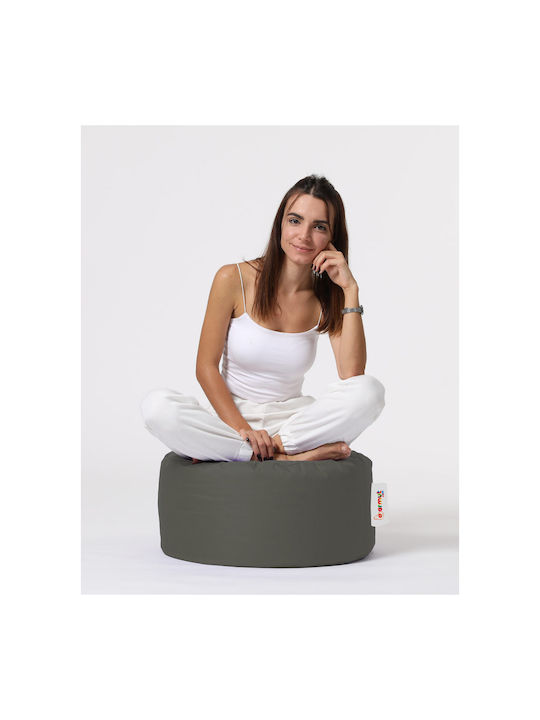Bean Bag Chair Stool Waterproof Round Grey 55x55x30cm