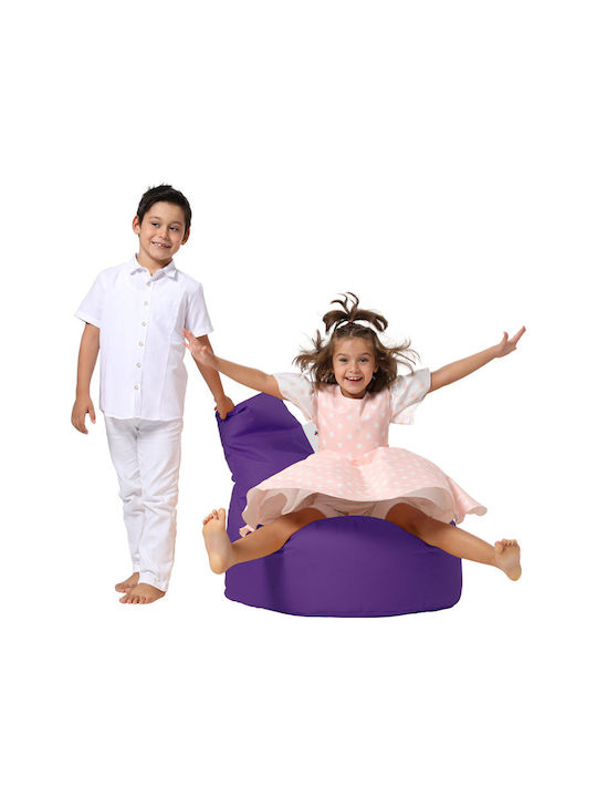 Πουφ Sessel Baton Purple 70x70x35cm