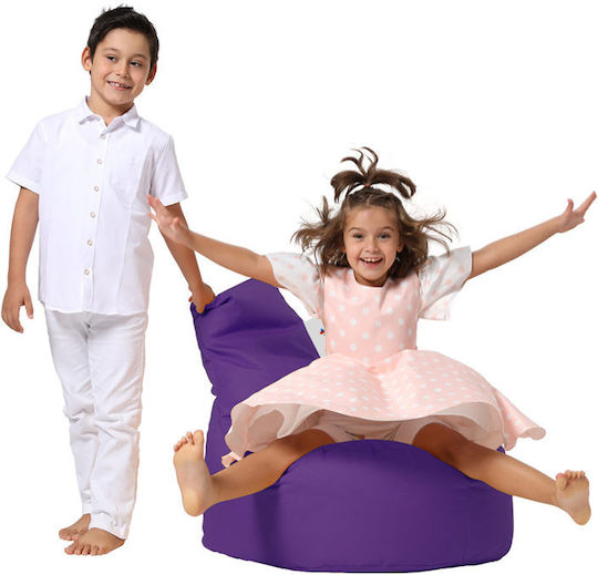 Πουφ Sessel Baton Purple 70x70x35cm